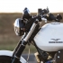 LED Motorcycle Headlight Adapter Kit 300 with 8790 Adaptive, Close Up on Moto Guzzi Motorcycle