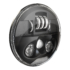 LED Motorcycle Headlight Model 8780 Black 3/4 View