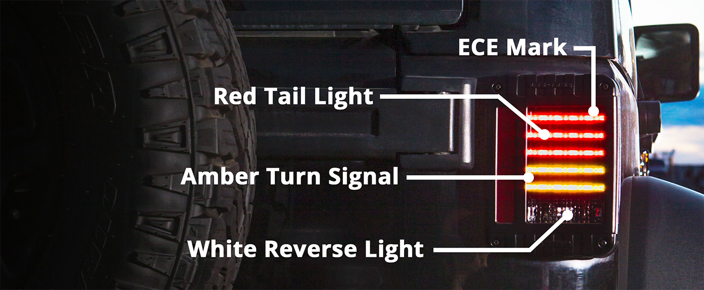 ECE Off-Road LED Jeep Tail Light