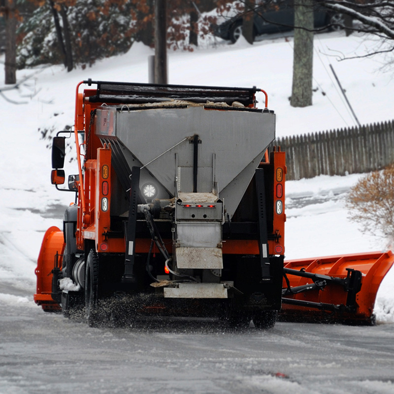 670 LED Heated Work Lights on Snow Plow