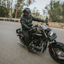 J.W. Speaker Adaptive 2 Headlight on Harley Motorcycle