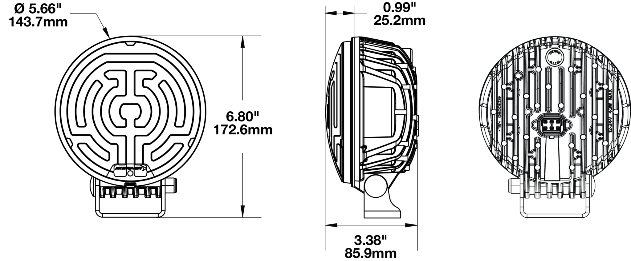 LED Headlight Model 8633 Evolution