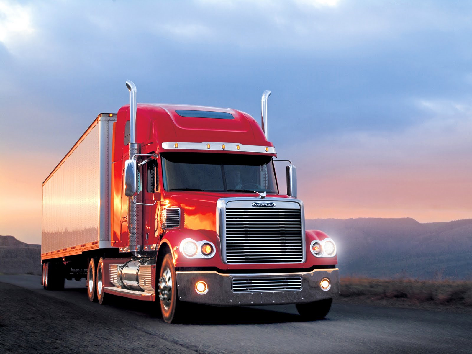J.W. Speaker Model 8700 LED Headlight installed on a Freightliner Truck