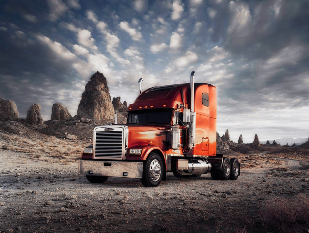 J.W. Speaker Model 8800 LED Headlight installed on a Freightliner Truck