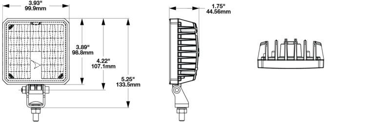 LED Work Light Model 892 Dimensions