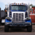 LED Model 9600 Heated Black Peterbilt POD LED Headlight on Blue Peterbilt