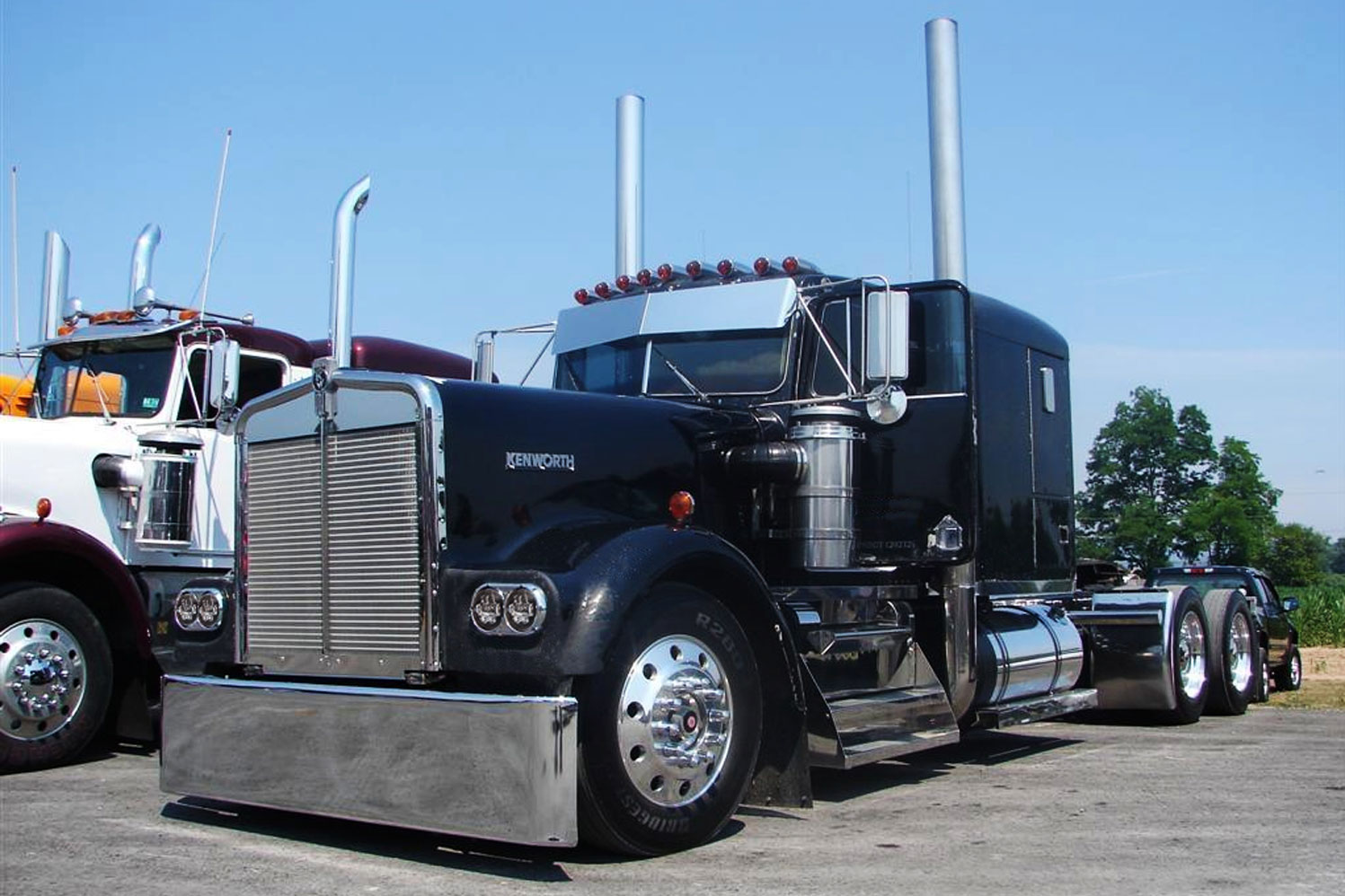 J.W. Speaker 5.75 led headlight installed on a kenworth truck