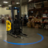 JW Speaker Model 777 Gen 2 Blue Arc Light on Forklift WEB