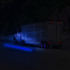 LED Model 529 Big Blue Stripe Warning Light on Stopped Semi