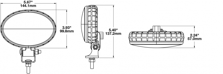 LED Backup Camera Light Model 778 XD Dimensions