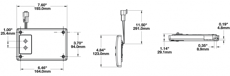 LED Dome Light Model 417 Dimensions