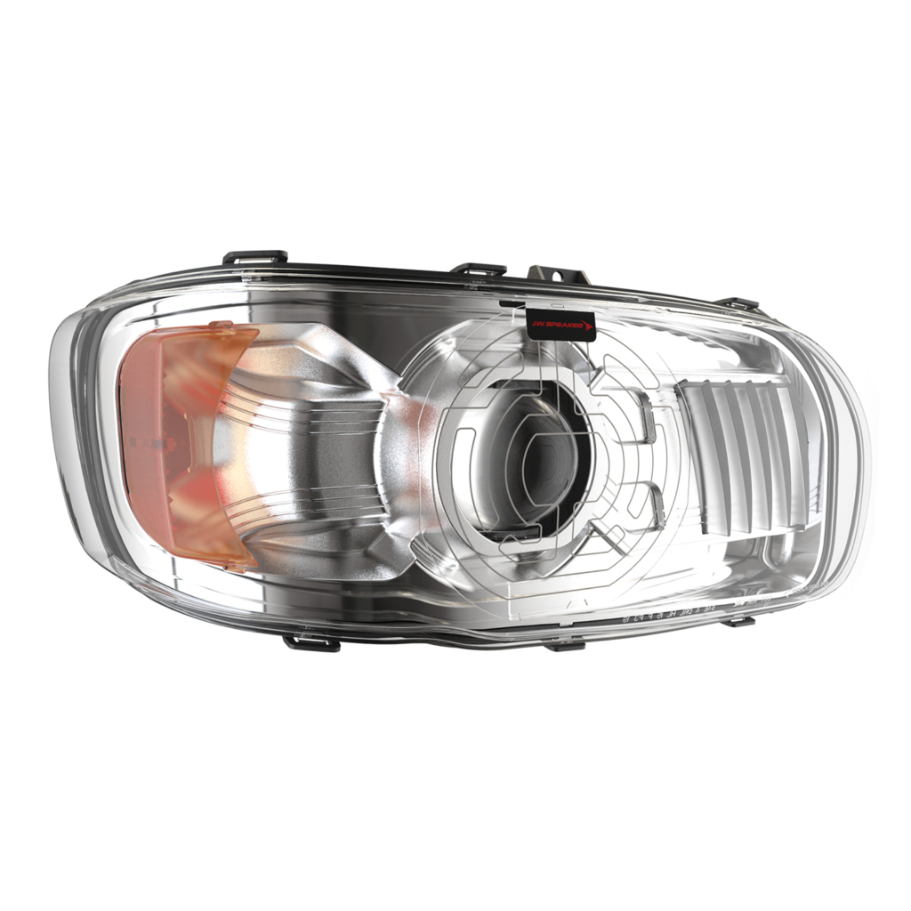 Peterbilt 389 LED Headlight Heated Model 9600 RH Chrome 34 View