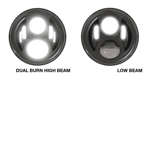 LED Headlight Pair J.W. Speaker Black 8700 Evolution II J2 Series second  generation Dual Burn with Daytime Running Lights Jeep Wrangler JK year  07-18