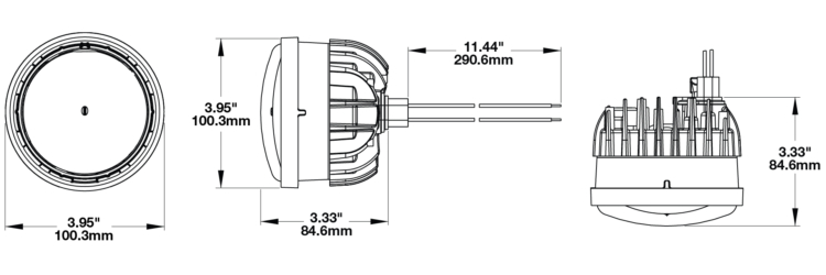 LED Headlight Model 97 Dimensions 2018