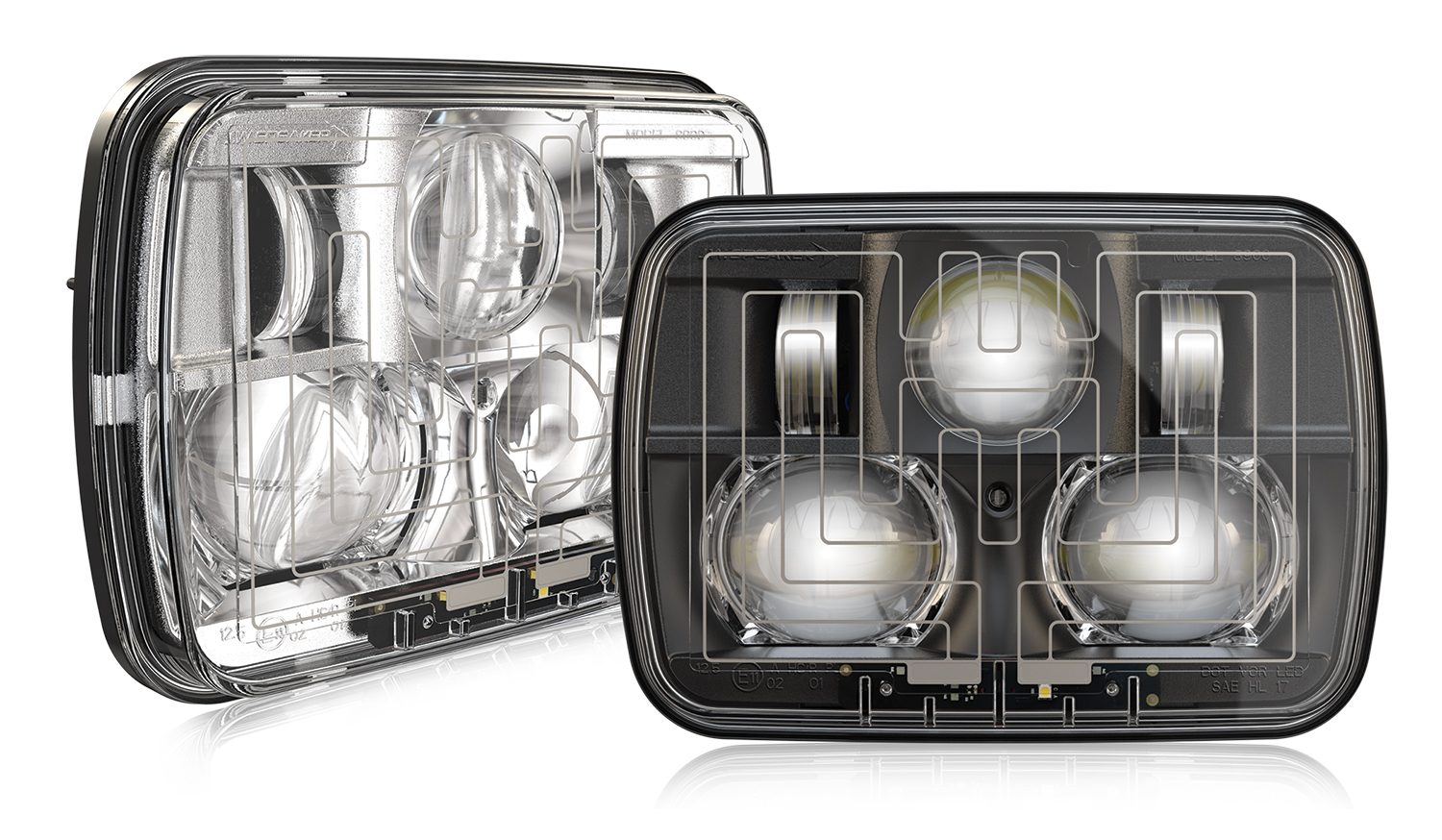 The 5x7 Heated LED Headlight 8910 Evolution 2