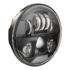 LED Motorcycle Headlight Model 8680 Black 3/4 View