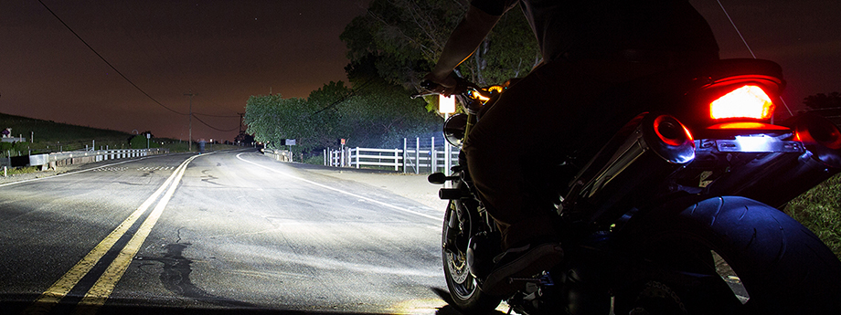 LED Motorcycle Headlight Model 8690, On Road (non-adaptive)