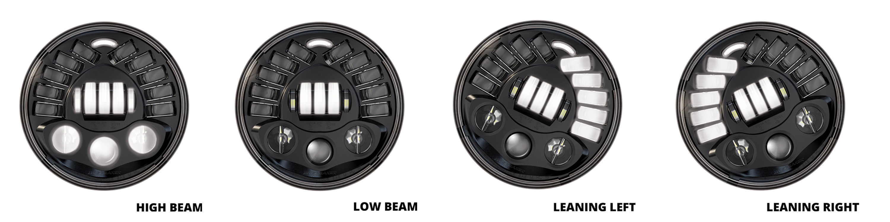 led motorcycle headlight model 8790 a series optics line combo