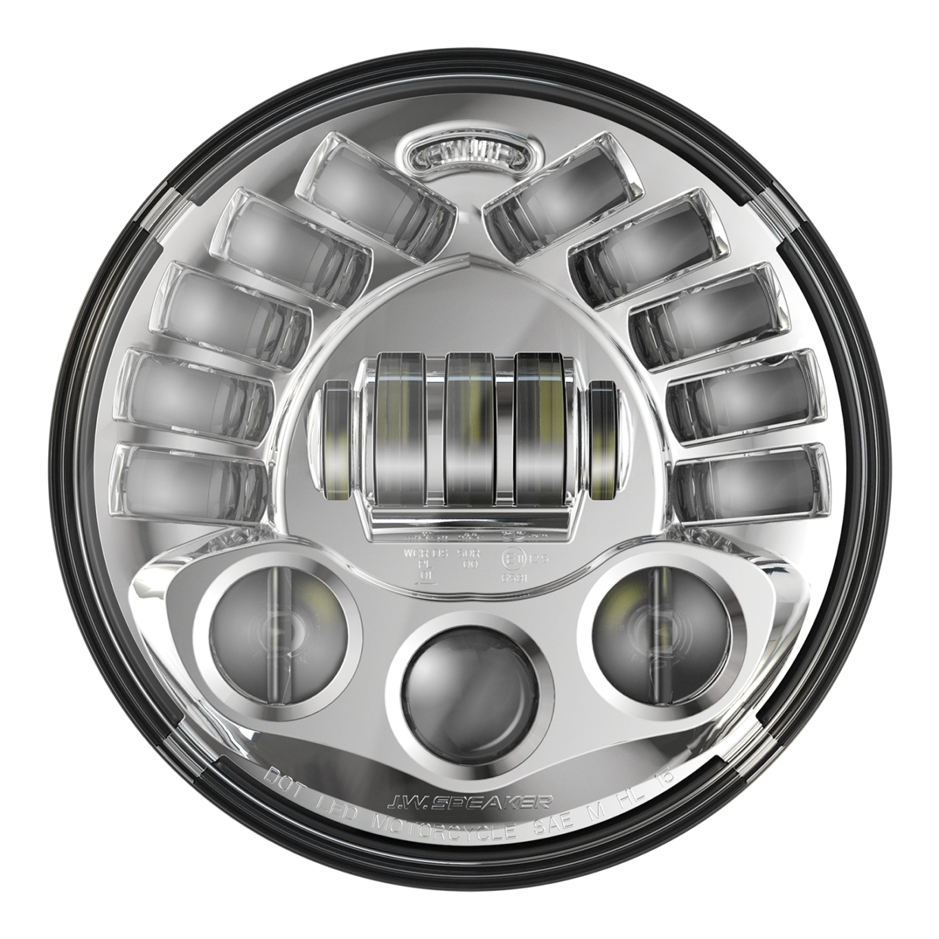 7" Motorcycle Headlights Model 8791 Adaptive 2 Pedestal Headlight