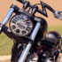 LED Motorcycle Headlight Model 8791 Adaptive 2 Installed on Custom Bike