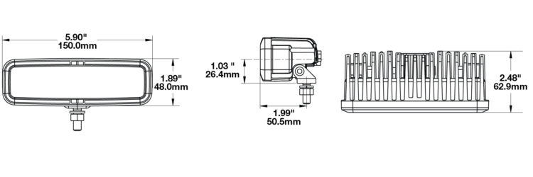 LED Safety Zone Light Model 793 Dimensions