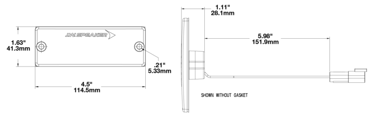 LED Sidemarker Light Model 173 Dimensions 2018