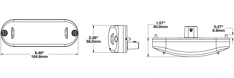 LED Signal Light Model 272 Dimensions