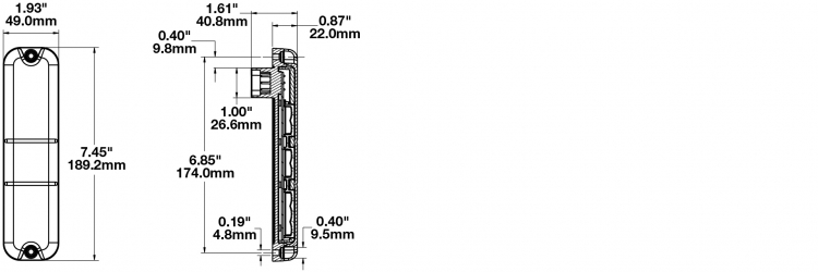 LED Signal Light Model 280 Dimensions