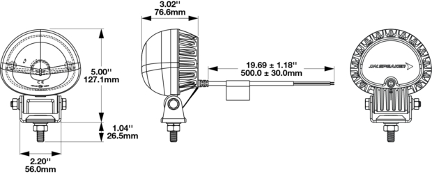 LED Warning Light Model 777 Dimensions 2021