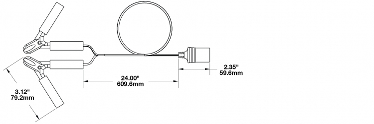 LED Work Light Handheld Model 4416 Cable C Dimensions