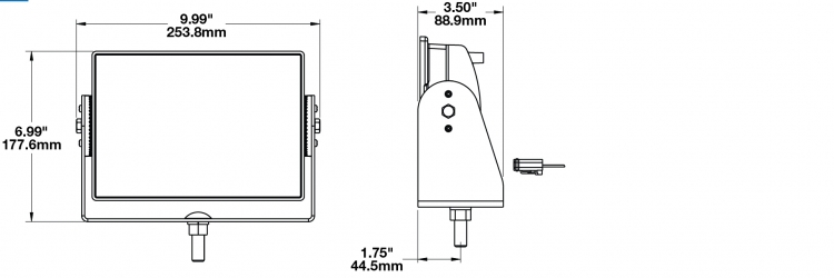 LED Work Light Model 523 Dimensions